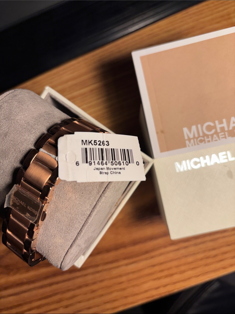 Michael Kors Rose Gold Crystal Accent Bracelet Watch - Picture 4 of 6
